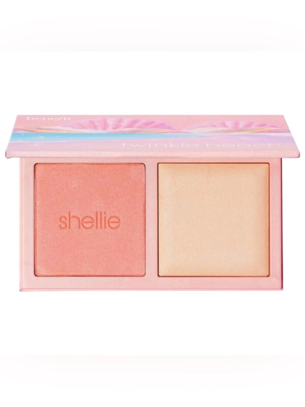 BENEFIT COSMETICS LIMITED EDITION TWINKLE BEACH BLUSH & HIGHLIGHTER PALETTE